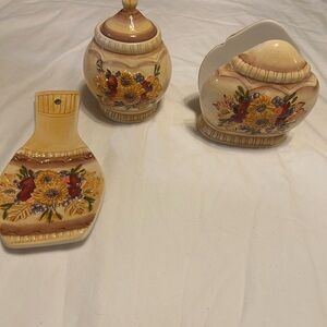 Floral Ceramic Home Accent Set‎